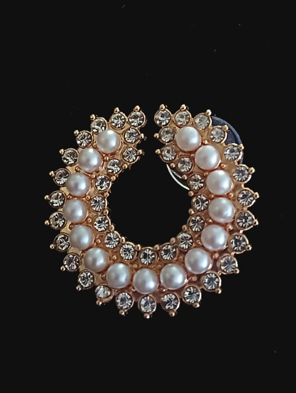Shoe Charm Rhinestone/Pearl Wreath